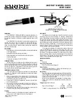 Предварительный просмотр 1 страницы Shure 545SD User Manual