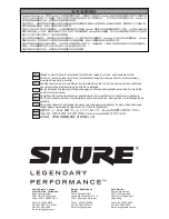 Предварительный просмотр 20 страницы Shure A910-HCM Manual