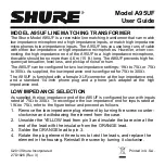 Preview for 1 page of Shure A95UF User Manual