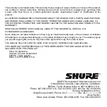 Preview for 4 page of Shure A95UF User Manual