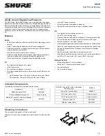 Preview for 1 page of Shure AD4D Axient Manual