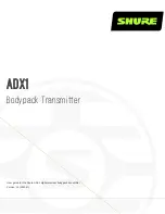 Shure ADX1-G56 Manual предпросмотр