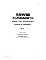 Preview for 1 page of Shure AUDIOMASTER 1200 Service Manual