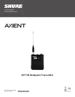 Preview for 1 page of Shure Axient User Manual