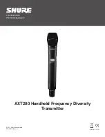 Preview for 1 page of Shure AXT200 User Manual