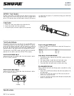 Предварительный просмотр 1 страницы Shure AXT651 Manual