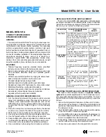 Preview for 1 page of Shure BETA 56 User Manual
