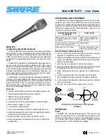 Preview for 1 page of Shure BETA 87C User Manual
