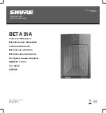 Shure BETA 91A Manual preview