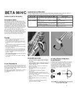 Предварительный просмотр 2 страницы Shure Beta 98HC User Manual