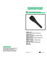 Preview for 1 page of Shure BG2.1 User Manual