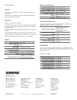 Preview for 2 page of Shure DT 6008 Specifications