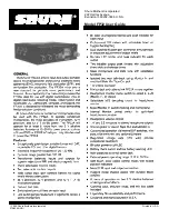 Preview for 1 page of Shure FP32 User Manual