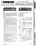 Shure FP51 Technical Data Manual preview