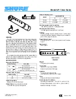 Shure ILP-1 User Giude preview