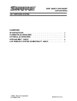 Shure J4 User Manual предпросмотр