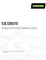 Preview for 1 page of Shure KSE1200 Manual