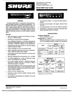 Shure M267 User Manual preview