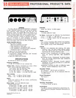 Shure M63 AUDIO MASTER Techical Data preview