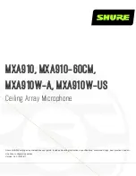 Shure Microflex Advance MXA910 Manual preview