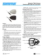 Preview for 1 page of Shure Microflex MX391 Series User Manual