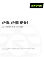 Preview for 1 page of Shure Microflex MX400 Series User Manual