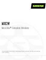 Preview for 1 page of Shure Microflex MXCW Manual