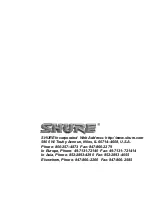 Preview for 4 page of Shure Microphone Level Tone Generator A15TG User Manual