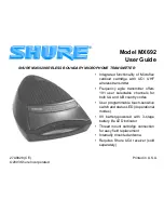 Shure MX692 User Manual preview