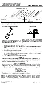 Preview for 1 page of Shure N92E User Manual