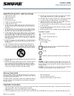 Shure PA805Z2-RSMA Quick Start Manual preview