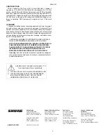 Preview for 4 page of Shure PA821 User Manual