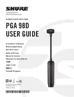 Shure PGA 98D User Manual preview