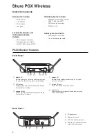 Preview for 4 page of Shure PGX Wireless System Quick Start Manual