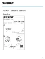 Preview for 1 page of Shure PGXD Series Quick Start Manual