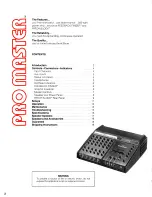 Preview for 2 page of Shure PRO MASTER 706 Instruction Manual