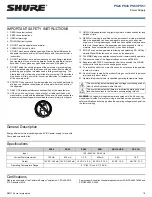 Preview for 1 page of Shure PS24 Quick Start Manual