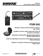Preview for 1 page of Shure PSM 600 (French) Manual De L'Utilisateur