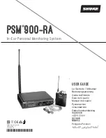 Shure PSM 900-RA User Manual предпросмотр