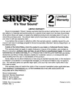 Preview for 10 page of Shure PTH Instructions Manual