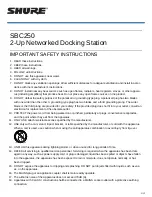 Предварительный просмотр 1 страницы Shure SBC250 Manual