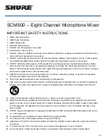 Shure SCM800 User Manual preview