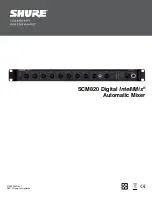 Preview for 1 page of Shure SCM820 Digital IntelliMix User Manual