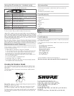 Preview for 2 page of Shure SE215m+ Special Edition Manual