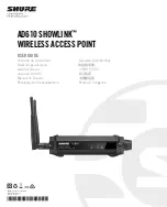 Shure SHOWLINK AD610 User Manual preview
