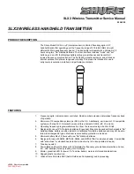 Preview for 1 page of Shure SLX2 Service Manual