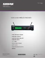 Shure SLX4L User Manual preview