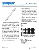 Preview for 1 page of Shure SM63 User Manual