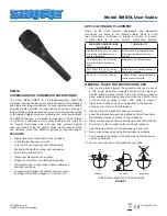 Shure SM87A User Manual preview