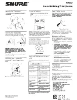 Shure Sound Isolating SE112 User Manual предпросмотр